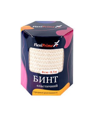 Бинт еластичний FlexiPrime® 8см*2,5м. Середньої розтяжності